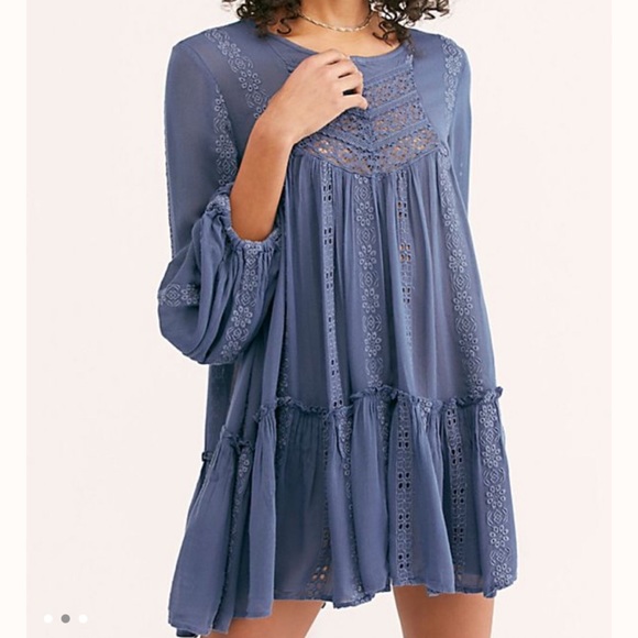 Free People Tops - Free People Kiss Kiss Tunic Navy Size Medium